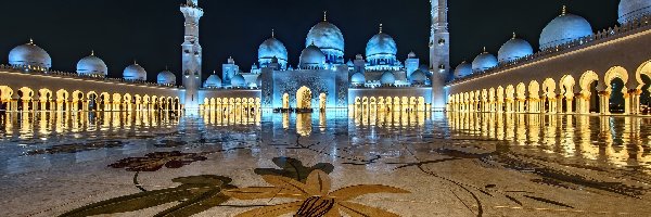 Zjednoczone Emiraty Arabskie, Abu Dhabi, Oświetlony Meczet