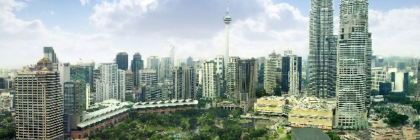 Kuala Lumpur, Azja, Malezja, Petronas Towers, Wieżowiec