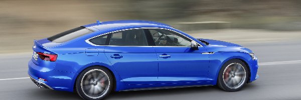 2017, Audi S5 Sportback, Niebieskie