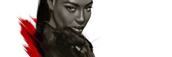 Ciemnoskóra, Puma, Kobieta, Naomi Campbell, Rysunek