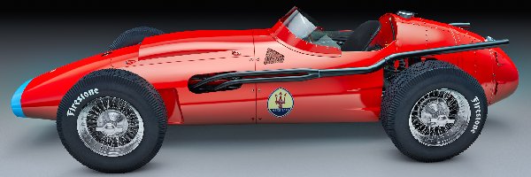 Maserati 250F, Zabytkowy, 1957, Czerwony