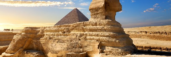 Wielki Sfinks, Giza, Zabytek, Piramida, Kair, Egipt