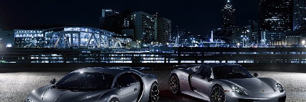 Noc, Porsche 918 Spyder, 2013-2015, Miasto, 2016, Bugatti Chiron
