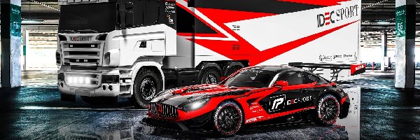 Mercedes-AMG GT3, Czerwony, Ciężarówka