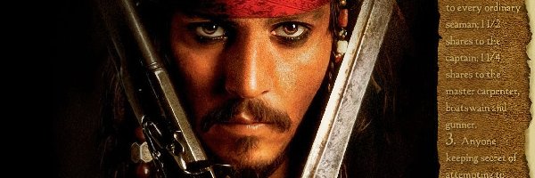 napisy, Johnny Depp, twarz, Piraci Z Karaibów