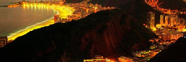 Brazylia, Nocą, Panorama, Rio de Janeiro