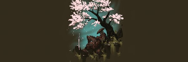 Katana, Drzewo, Samuraj