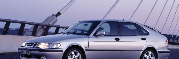 Hatchback, Saab 9-3, Srebrny