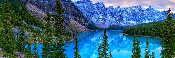 Góry, Park Narodowy Banff, Jezioro Moraine Lake, Kanada, Prowincja Alberta