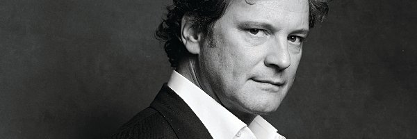 aktor, czarno-białe, mężczyzna, Colin Firth