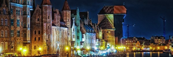 Polska, Gdańsk, Miasto nocą