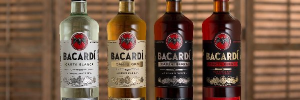 Bacardi, Butelki, Cztery, Rum
