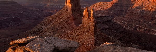 Stan Utah, Skały, Kanion, Stany Zjednoczone, Formacje, Park Narodowy Canyonlands