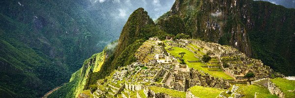 Szczyt Huayna Picchu, Machu Picchu, Andy Peruwiańskie, Peru, Ruiny, Góry