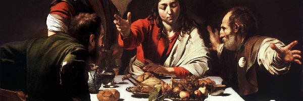 Obraz, Wieczerza w Emmaus, Michelangelo Caravaggio, Malarstwo