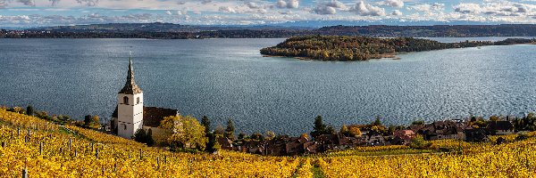 Winnica, Gmina Ligerz, Jezioro, Kanton Berno, Szwajcaria, Kościół, Bielersee