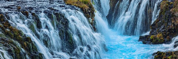 Islandia, Skały, Wodospad Bruarfoss
