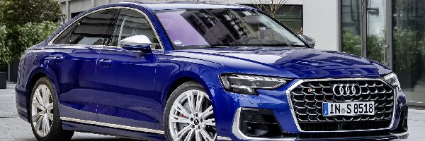 2021, Audi S8, Niebieskie