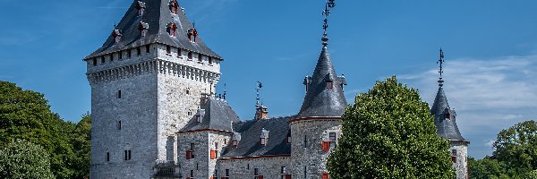 Zamek Jemeppe, Drzewa, Wieża, Belgia