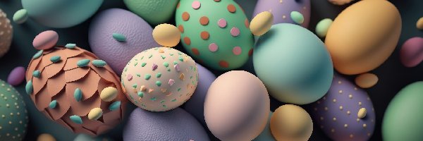 Kolorowe, Wielkanoc, Jajka, Pisanki