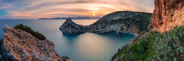 Sardynia, Skały, Zatoka Cagliari, Włochy, Półwysep, Morze