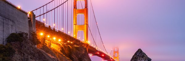 Golden Gate Bridge, San Francisco, Most, Mgła, Stan Kalifornia, Stany Zjednoczone