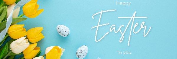 Tło, Jajka, Napis, Kolorowe, Wielkanoc, Niebieskie, Happy Easter