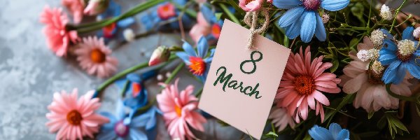 Dzień Kobiet, Kwiatów, Bukiet, 8 March, Zawieszka