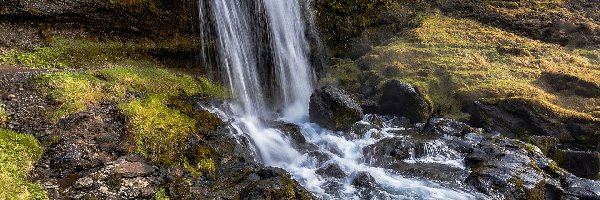 Skały, Selvallafoss, Rzeka, Kamienie, Wodospad, Islandia