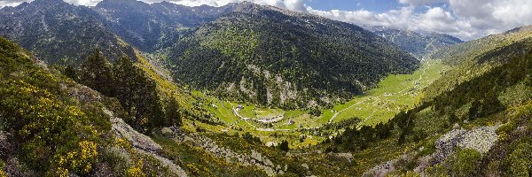 Niebo, Vall dIncles, Droga, Andora, Dolina, Góry