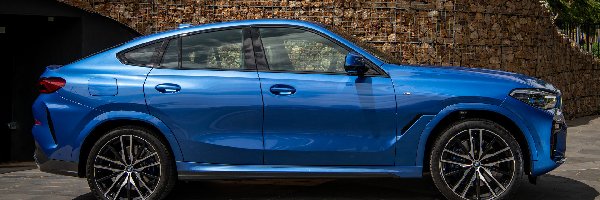 Niebieskie, M, BMW X6, Bok, Sport