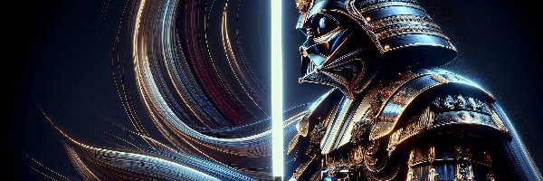 Lord Darth Vader, Zbroja, Miecz, Star Wars, Samuraj, Grafika