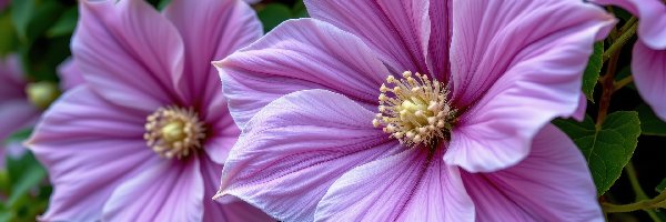 Purpurowy, Grafika AI, Kwiat, Powojnik