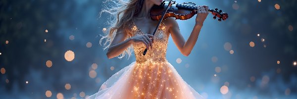 Skrzypaczka, AI, Skrzypce, Kobieta