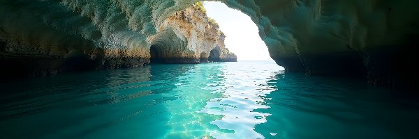 Skały, Jaskinia, Grota, Morze