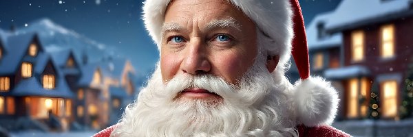 Święty mikołaj, Broda, Twarz