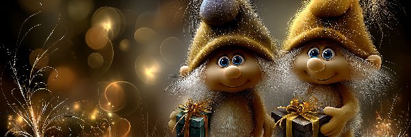 Skrzaty, Grafika AI, Prezenty, Dwa