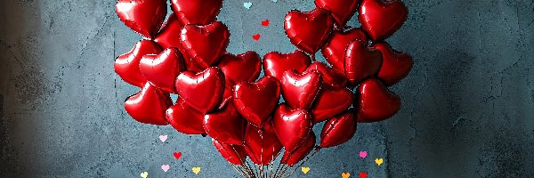Balony, Czerwone, Miłość