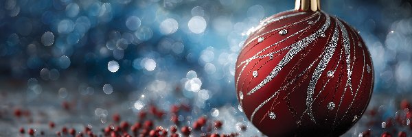 Bombka, Grafika AI, Boże Narodzenie, Czerwona