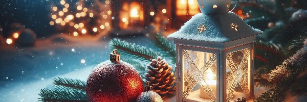 Bombki, Lampion, Boże Narodzenie