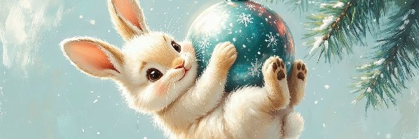 Gałązki, Bombka, Królik