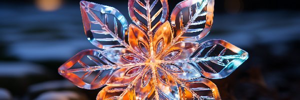 Gwiazdka, Zima, Śnieżynka, Lodowa