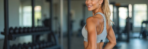 Siłownia, Blondynka, Kobieta