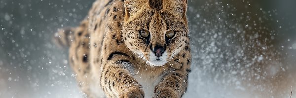 Grafika AI, Śnieg, Serwal