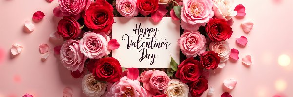 Serce, Walentynki, Róże