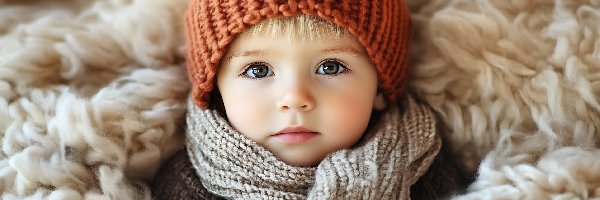 Czapka, Wełniany, Szalik, Dziecko