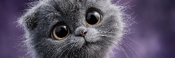 Grafika AI, Kot, Szary