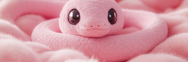 Różowy, Pluszowy, Wąż