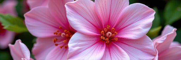 Kwiaty, Zbliżenie, Grafika AI, Różowe