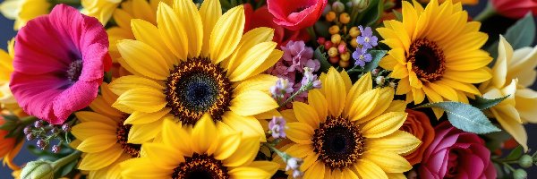 Bukiet, AI, Słoneczniki